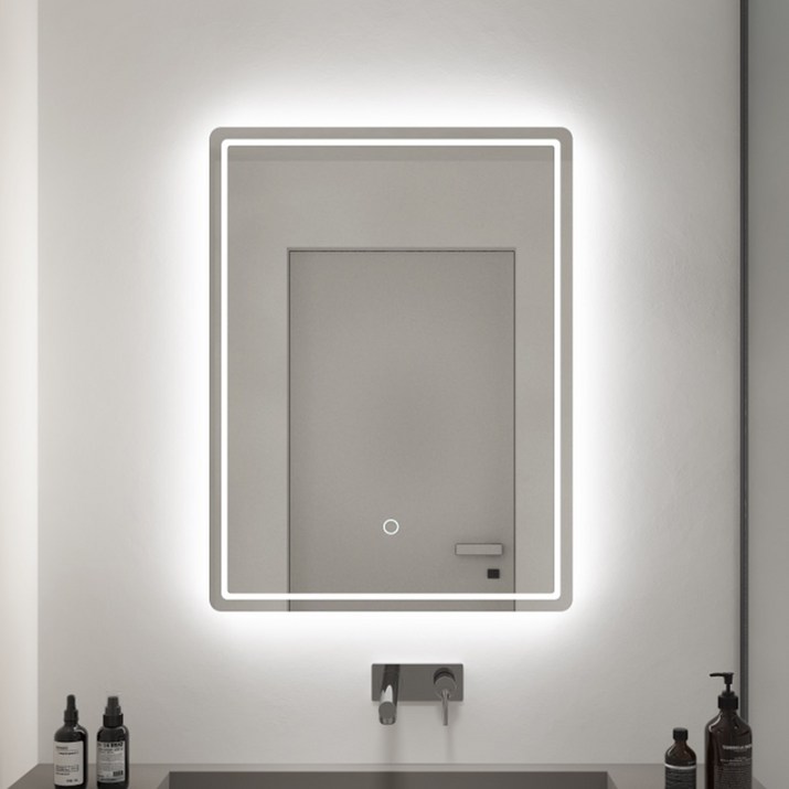 LED 직사각형 조명거울 벽걸이형 화장대 화장실 드레스룸 감성소품 인테리어거울