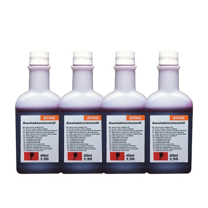 총 4개 STIHL 스틸 2행정 2싸이클오일 스틸오일 450ml