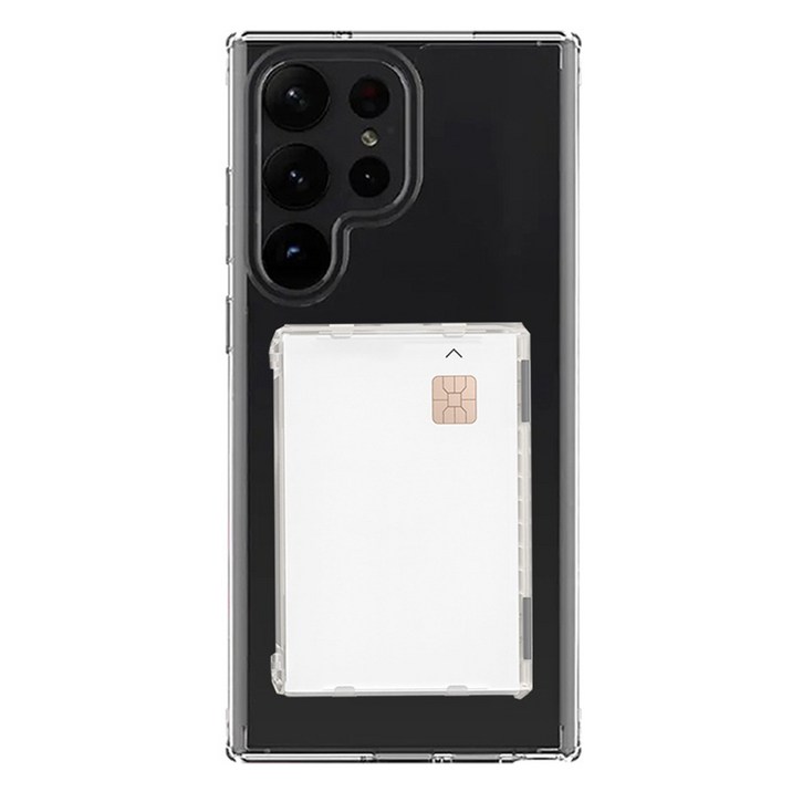 클리어 글라쎄 더다움 맥세이프 카드2장 수퍼 슬림 휴대폰 케이스 0.1cm