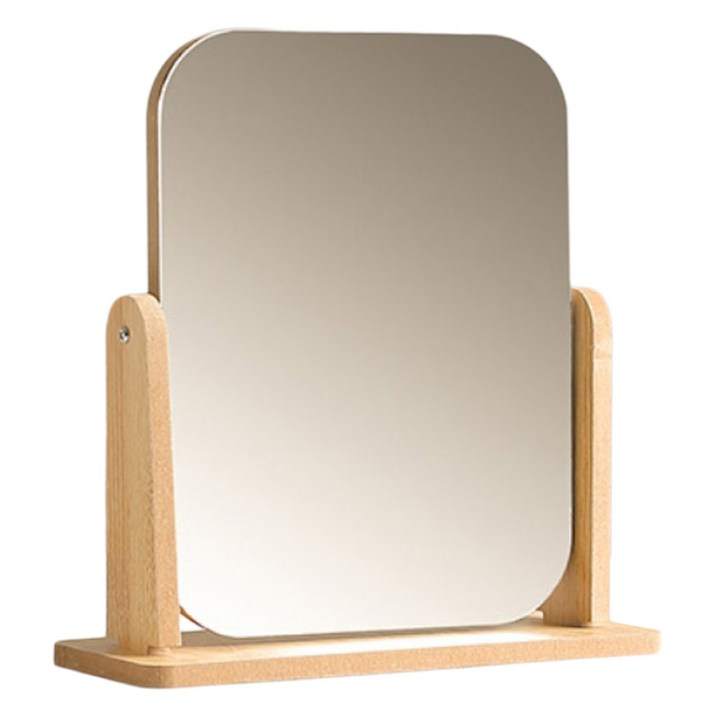 바이비드 가정용 탁상용 원목 스탠드 거울 대, 혼합색상