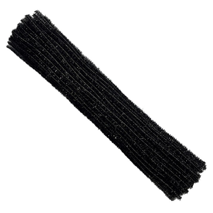 만들하비 칼라 색상 재단 가는 모루 털 철사 끈 반짝이 크리스마스 트리, 02 반짝블랙, 100개