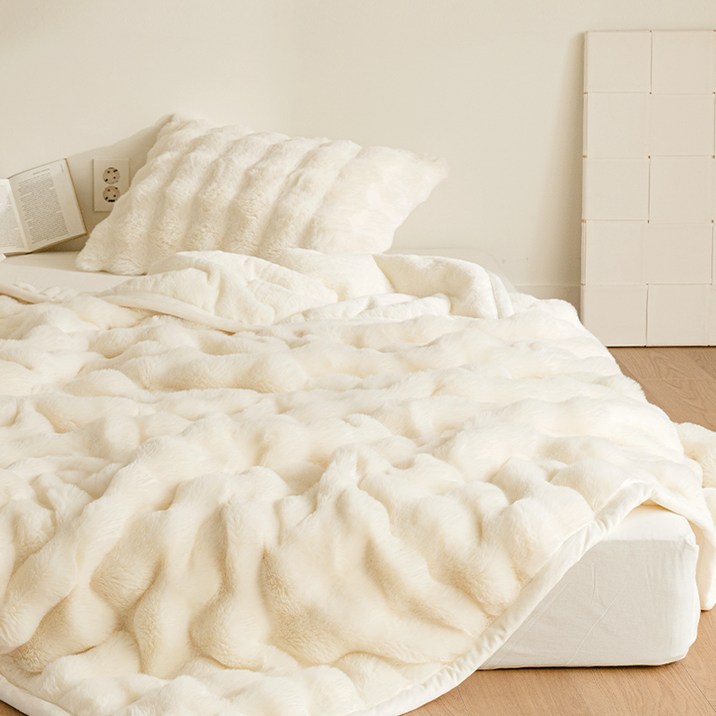 홈즈리빙 구름촉감 밍크 버블 양면 이불 담요