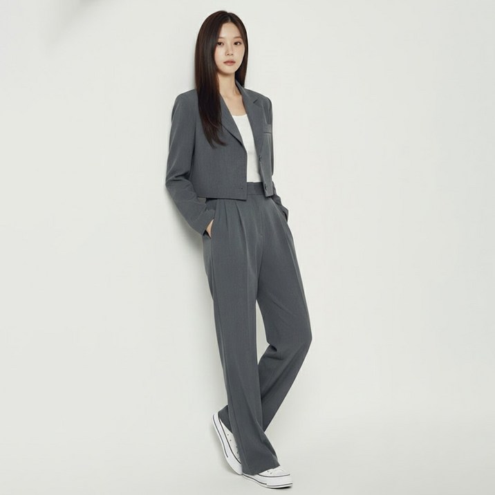 페이퍼먼츠 젠시아 크롭 테일러드 정장 셋업 14302