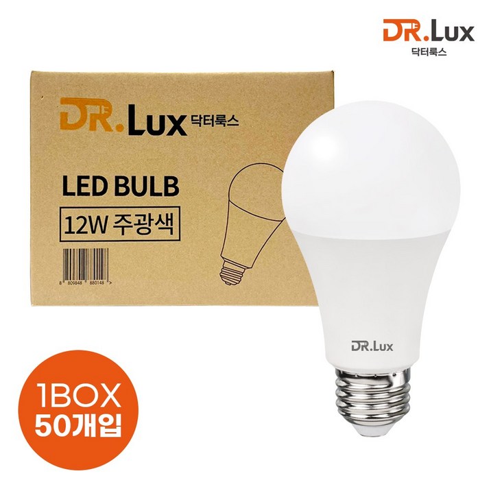 닥터룩스 LED 전구 12W, 50개, 주광색
