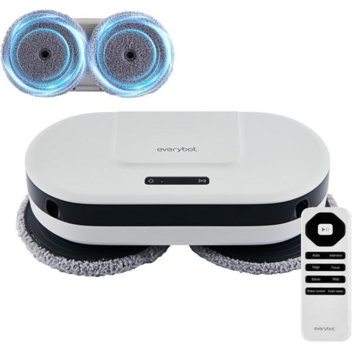 에브리봇 뉴 엣지2 로봇 걸레 - 2024년 업그레이드 | 세계 최초의 스핀 기계 강력한 바닥 청소 빠른 이동 속도와 패드가 있는 저소음 디자인 홈 림피아도르 데 피소스