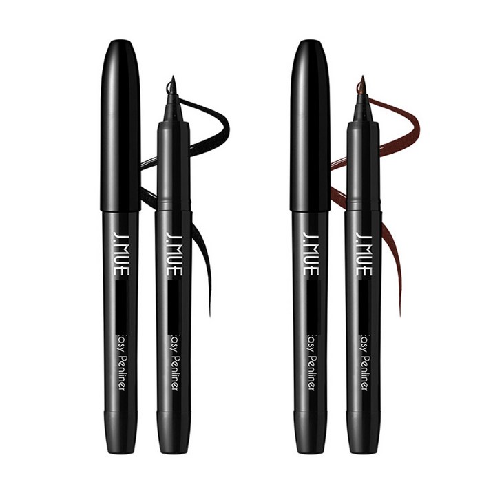 1+1제이뮤 절대 번짐없는 타투 붓펜 아이라이너, 1+1 펜라이너 블랙+블랙