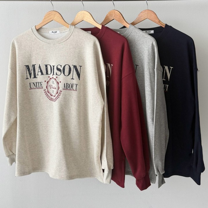 빅사이즈티 V706L601 피그먼트매디슨맨투맨 MC