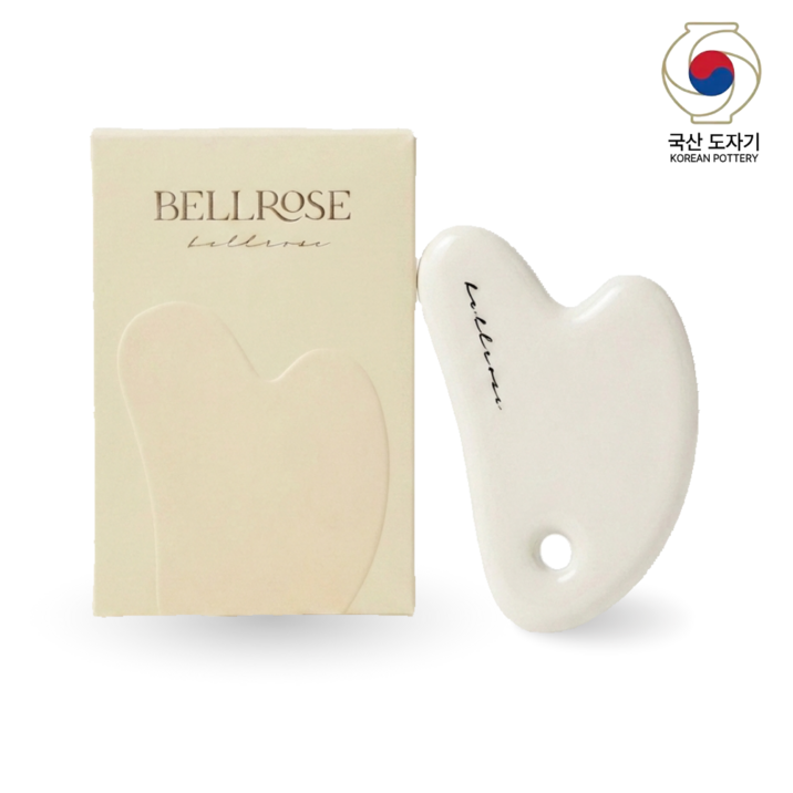 벨로즈 세라믹 괄사 얼굴 두피 바디 도자기 마사지 마사지기 도구, 1개