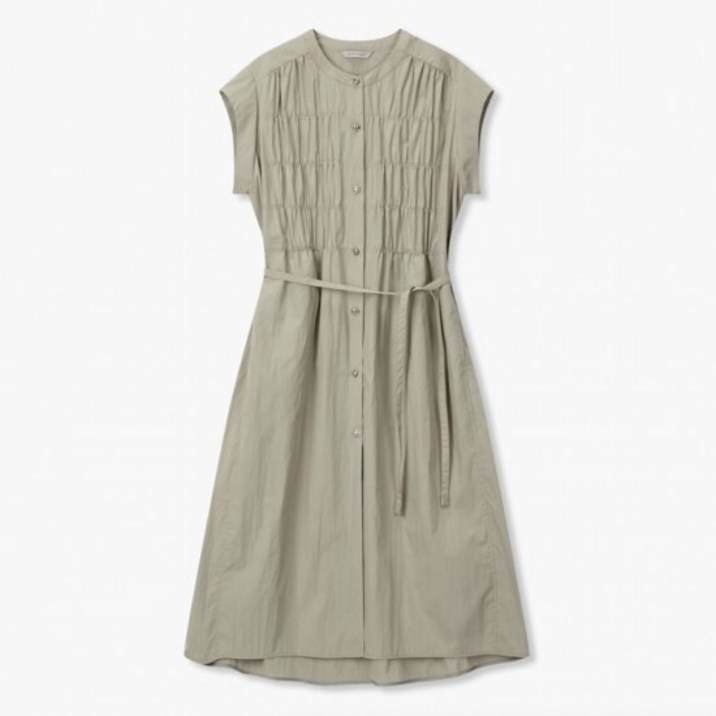 보브 (7155337003) 셔링 디테일 라운드넥 원피스 256833