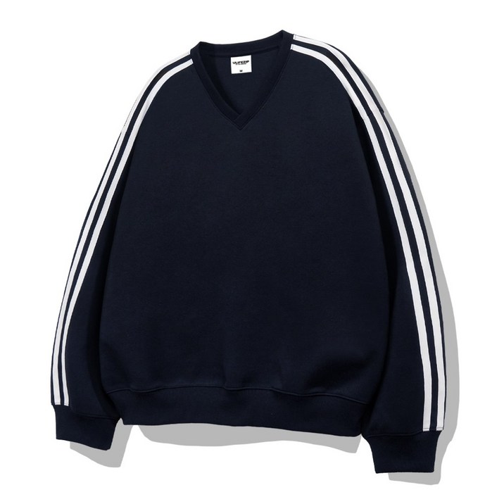 [쿠마르] 여성 오버핏 트랙 브이넥 맨투맨