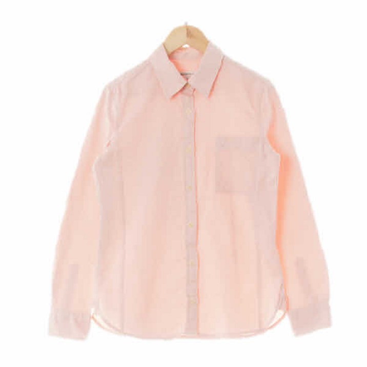 1350 빈폴 핑크 체크 면 자수로고포켓옥스포드셔츠 [90]