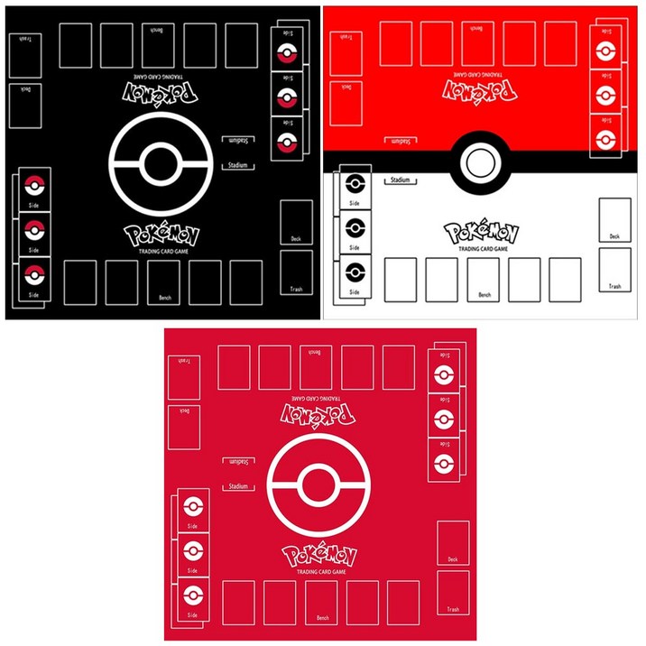 포켓몬카드 게임판 2인용 플레이 매트 고무 매트 1개 포켓몬카드 게임판 2인용 플레이 매트 고무 매트 1개