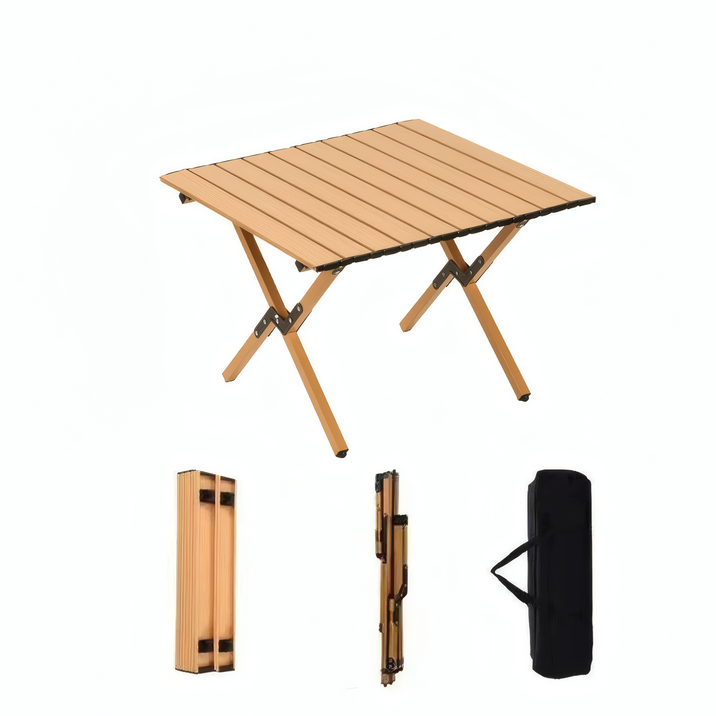 프란다스 아웃도어 캠핑의자 테이블 세트, 나무결