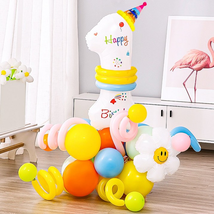 이펑 생일상 숫자 풍선, 돌잔치 용품 세트