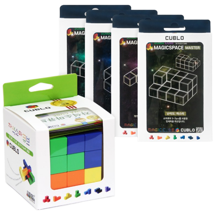 매직큐브 큐블로 국산 자석블럭 자석소마큐브 + 4종 카드(초중고마)