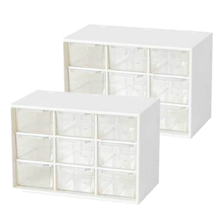 미니 수납장 2p세트 RK366, 화이트, 9단 미니 수납장 2p세트 RK366, 화이트, 9단