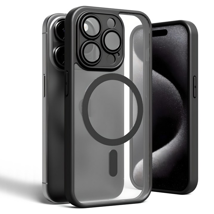 누아트 맥세이프 마그네틱 컬러엣지 풀커버 휴대폰 케이스