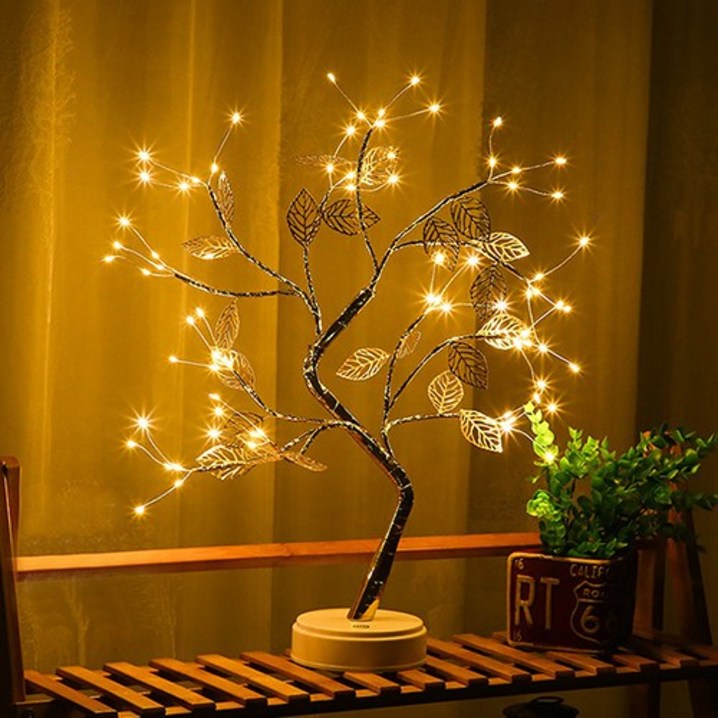 소소 LED 미니 나무 조명 무드등 수유등 수면등 미니트리, 골드 소소 LED 미니 나무 조명 무드등 수유등 수면등 미니트리, 골드