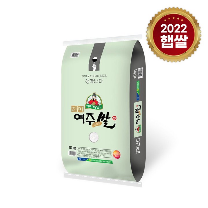 롯데상사 22년산 햅쌀 여주시농협 대왕님표 여주쌀 10kg특등급 영호진미, 단일상품