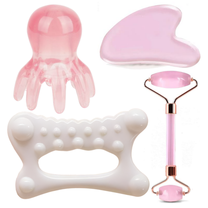 로제브 얼굴 괄사 마사지기 두피 도구