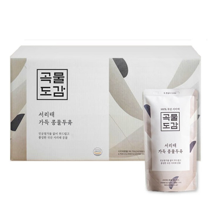 곡물도감 국산 무가당 서리태 콩물두유 곡물도감 국산 무가당 서리태 콩물두유
