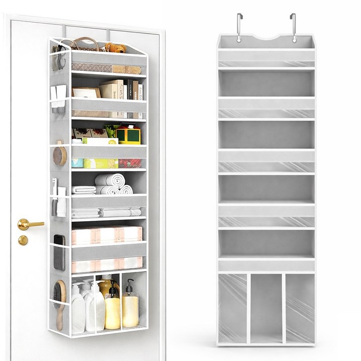 ROYAI ONE 패브릭 6단 걸이식 문걸이 수납 선반 수납포켓