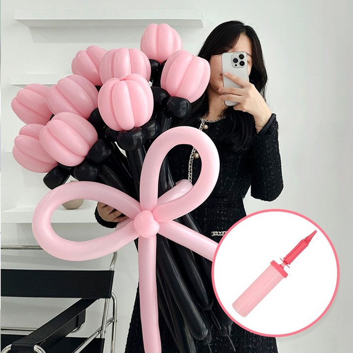 알로카노 DIY 풍선 꽃다발 손펌프 , 꽃풍선 만들기