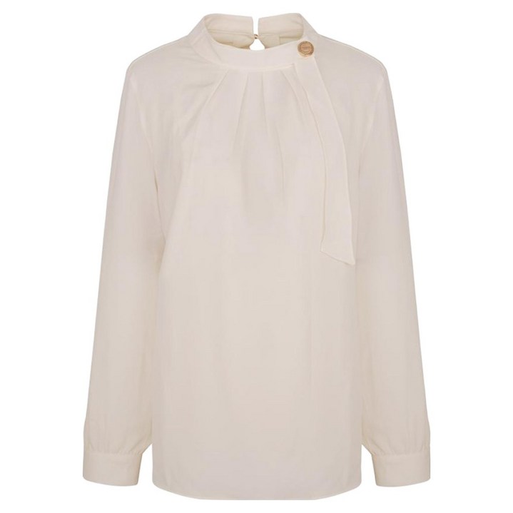 크로커다일레이디 버튼 포인트 핀턱 블라우스 CLCSTS108