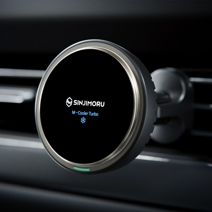 신지모루 Qi2 M 터보쿨러 맥세이프 차량용 무선충전거치대 + C to C