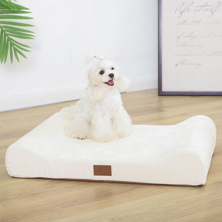 강아지수면침대 아이치 반려동물 강아지 방석 쇼파 매트형 애견 침대 AI-BED01, 아이보리