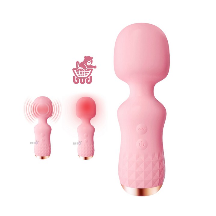 BUD 핸드형 무선 온열 미니 진동기 휴대용 방수 여성 남성 마사지기 리뷰이벤트