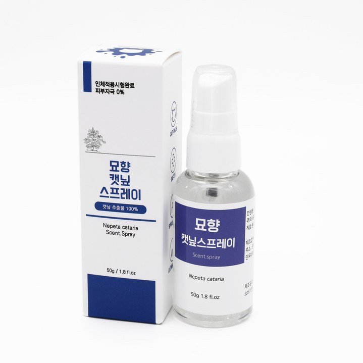 [인체적용시험완료] 안전하고 깨끗하고 효과있게 고양이 캣닢 스프레이 100% 원액 50g, 50g, 3개