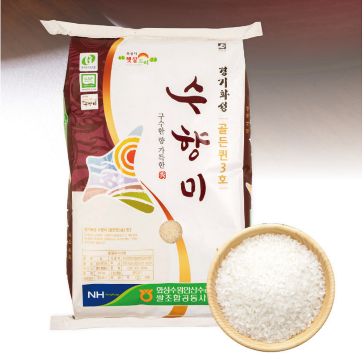 바른 먹거리 경기화성 수향미 골드퀸3호, 상등급, 1개, 10kg