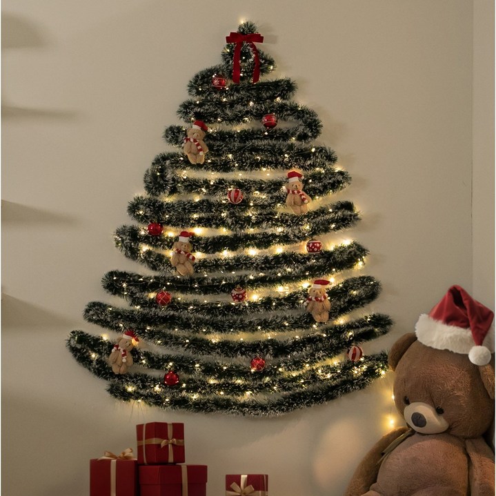 페어홈 크리스마스 전구포함 풀세트 대형 벽트리 장식, 단일상품