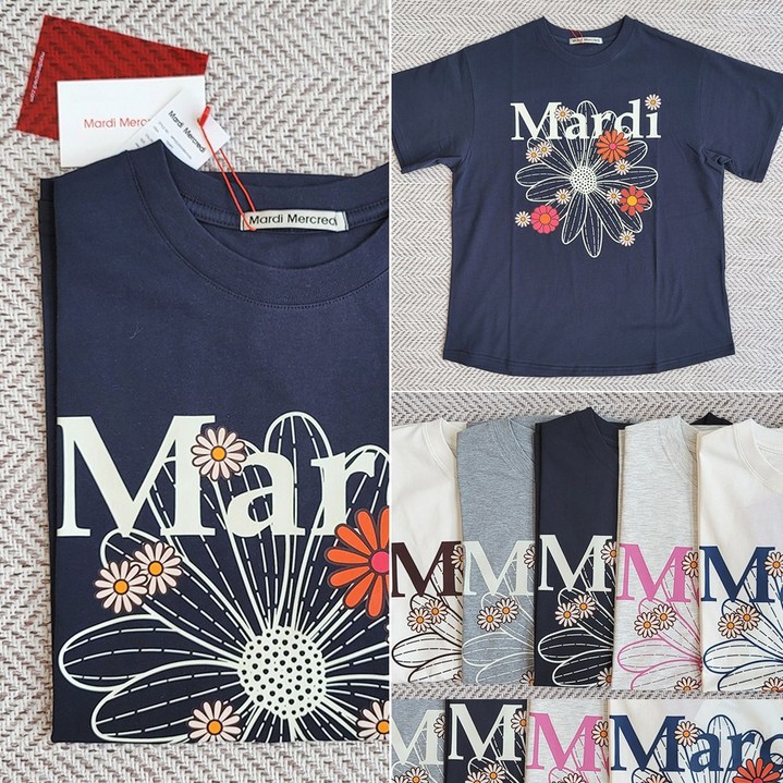 마르디메크르디 반팔 블로썸 플라워 꽃 티셔츠