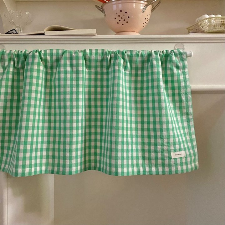 주방미니바란스 밥솥 전자렌지싱크대 수납장 가리개커튼