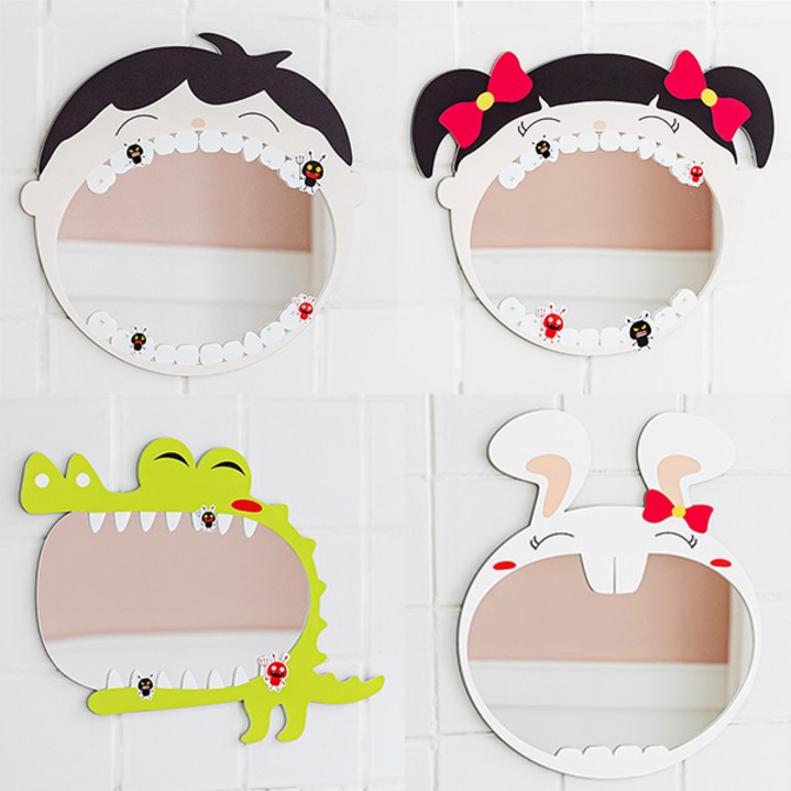 유아 양치거울 어린이 동물 아크릴거울 아이방 인테리어 꾸미기 스티커 모래시계 무료증정