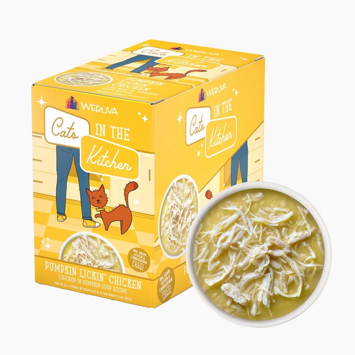웨루바 고양이 캣츠인더키친 파우치 펌킨 릭킨 치킨 12P (호박, 치킨), 1020g, 닭+호박, 1팩