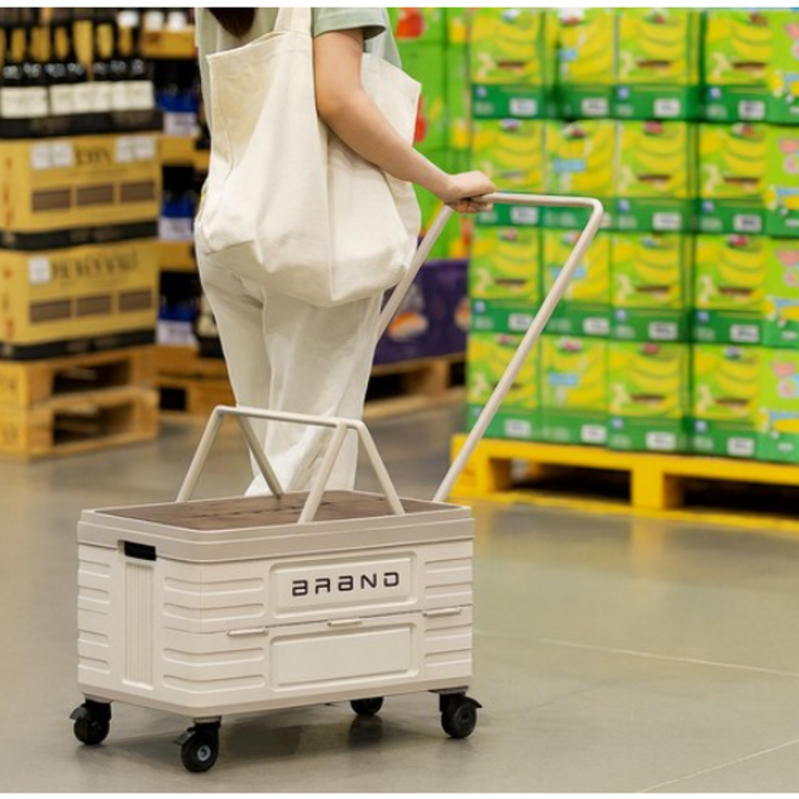 바퀴달린 이동형 접이식 폴딩박스 캠핑 피크닉 리빙박스 간이테이블