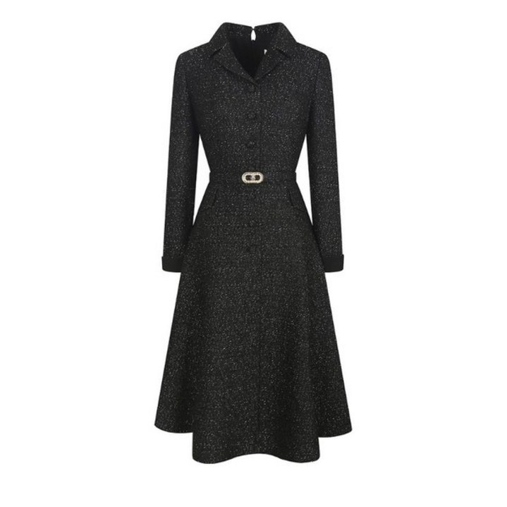 JJ지고트 플랩 장식 롤업 트위드 원피스 GNAA0OP10 369253