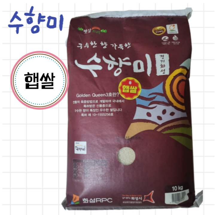 [햅쌀] 수향미 골든퀸3호 백미 쌀 10kg 24년도 산지직송 국산쌀 수향미쌀 국내산쌀 골드퀸 수향미 쌀10kg, 1개