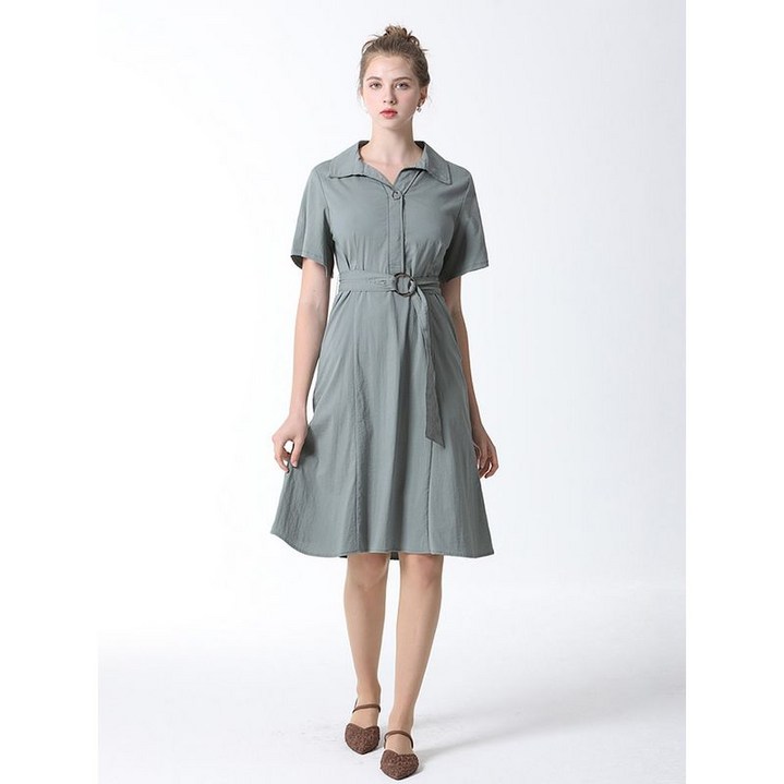 이앤씨 카라넥 벨티드 원피스 택가격 259000원