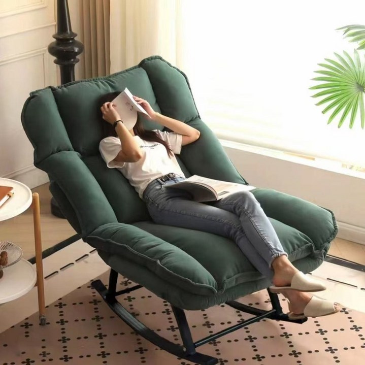 모나루 리클라이너 흔들의자,등받이 조절가능한 편안한 소파,발마사지, 1개, 그린A형