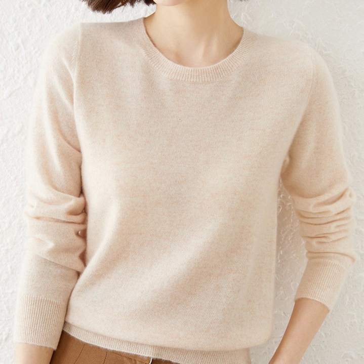 더반디 여성 베이직 긴팔 라운드 니트