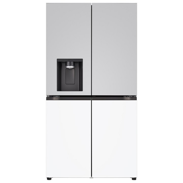 [색상선택형] LG전자 오브제 디오스 4도어 얼음정수기 메탈 냉장고 방문설치