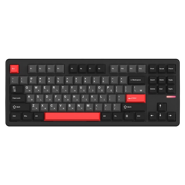 긱스타 가스켓 유무선 텐키리스 키보드 몽돌, 블랙, GKG87, 제조사축