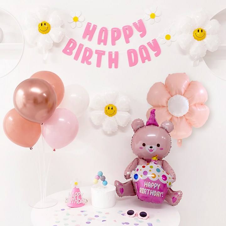 코멧 곰돌이 생일파티 파티풍선 세트