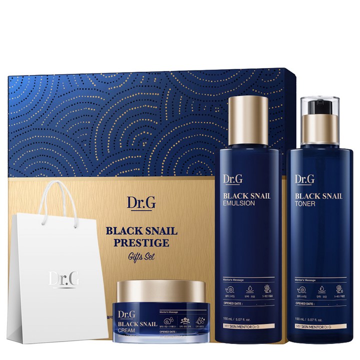 닥터지 블랙 스네일 프레스티지 스킨케어 토너 150ml  에멀전 150ml  크림 50ml 세트