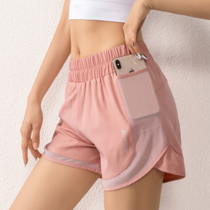 솔레일 여성용 돌핀 포켓 기능성 트레이닝 반바지