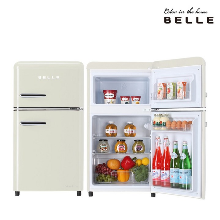 Belle 레트로냉장고 RD09ACMH, 벨 RD09ACMH 레트로 냉장고 (크림)